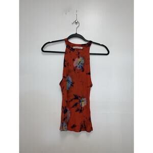 We The Free Easy Breezy Tank Top Women's Small Red Sundial Combo Ribbed